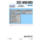 Sony DSC-W80, DSC-W80HDPR, DSC-W85 (serv.man3) Service Manual
