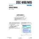 Sony DSC-W80, DSC-W85 (serv.man2) Service Manual
