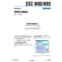 Sony DSC-W80, DSC-W85 (serv.man3) Service Manual