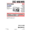 Sony DSC-W80, DSC-W85 Service Manual