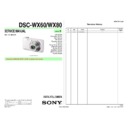 Sony DSC-WX60, DSC-WX80 Service Manual