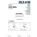 Sony DSLR-A100 Service Manual