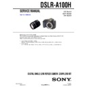 Sony DSLR-A100H Service Manual