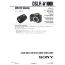 Sony DSLR-A100K Service Manual