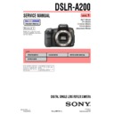 Sony DSLR-A200, DSLR-A200H (serv.man2) Service Manual