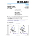 Sony DSLR-A200 Service Manual