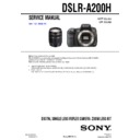 Sony DSLR-A200H Service Manual