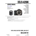 Sony DSLR-A200K Service Manual