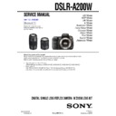Sony DSLR-A200W Service Manual