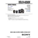 Sony DSLR-A350X Service Manual