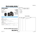 Sony DSLR-A500L, DSLR-A550L Service Manual
