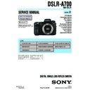 Sony DSLR-A700 Service Manual