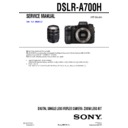 Sony DSLR-A700H Service Manual