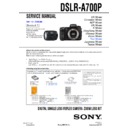 Sony DSLR-A700P (serv.man3) Service Manual