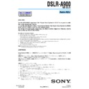 Sony DSLR-A900 (serv.man2) Service Manual