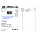 Sony ILCE-5100, ILCE-5100L, ILCE-5100Y (serv.man2) Service Manual