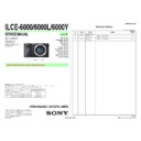 Sony ILCE-6000, ILCE-6000L, ILCE-6000Y Service Manual