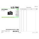 Sony ILCE-7RM2 Service Manual