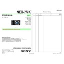 Sony NEX-7, NEX-7K Service Manual