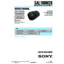 Sony SAL100M28 Service Manual