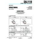 Sony SAL1118 (serv.man3) Service Manual