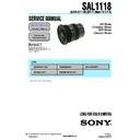Sony SAL1118 Service Manual
