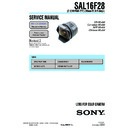 Sony SAL16F28 Service Manual