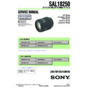 Sony SAL18250 Service Manual