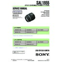 Sony SAL1855 Service Manual