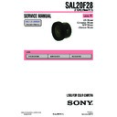 Sony SAL20F28 (serv.man2) Service Manual