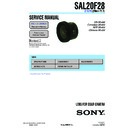 Sony SAL20F28 Service Manual