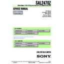 Sony SAL2470Z Service Manual