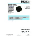 Sony SAL28F28 Service Manual
