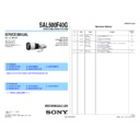 Sony SAL500F40G Service Manual