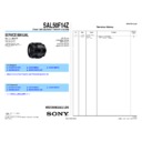 Sony SAL50F14Z Service Manual