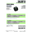 Sony SAL50F18 Service Manual