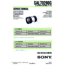 Sony SAL70200G Service Manual