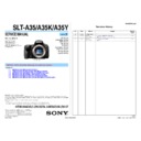Sony SLT-A35, SLT-A35K, SLT-A35Y Service Manual