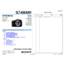 Sony SLT-A99, SLT-A99V Service Manual