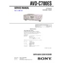 Sony AVD-C700ES Service Manual