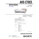 Sony AVD-C70ES Service Manual