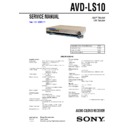 Sony AVD-LS10 Service Manual