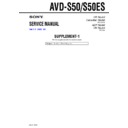 Sony AVD-S50, AVD-S50ES (serv.man2) Service Manual