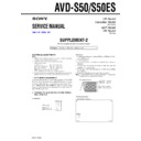 Sony AVD-S50, AVD-S50ES (serv.man3) Service Manual