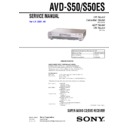 Sony AVD-S50, AVD-S50ES Service Manual
