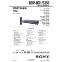 Sony BDP-BX1, BDP-S350 Service Manual