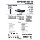 Sony BDP-BX18, BDP-S185, BDP-S186 (serv.man2) Service Manual