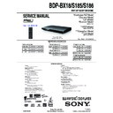 Sony BDP-BX18, BDP-S185, BDP-S186 Service Manual