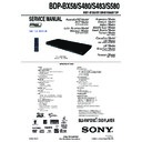 Sony BDP-BX58, BDP-S480, BDP-S483, BDP-S580 Service Manual