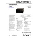 Sony BDP-CX7000ES Service Manual